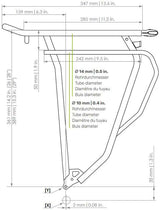 Racktime gleam-it 2.0 tour pannier rack with rear light 29