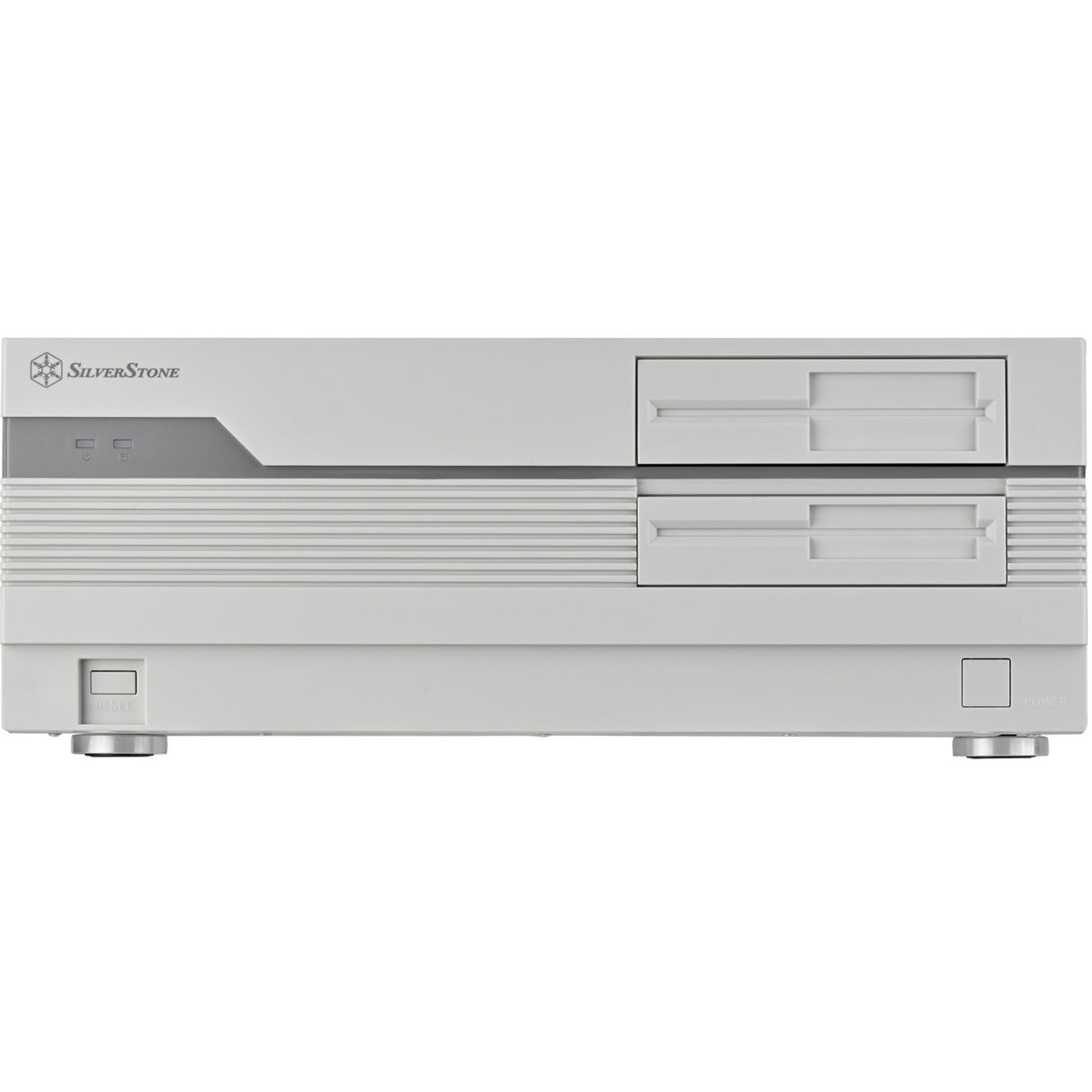 Silverstone FLP01 HTPC korpusas (kreminis | 2x USB-A | 1x USB-C)