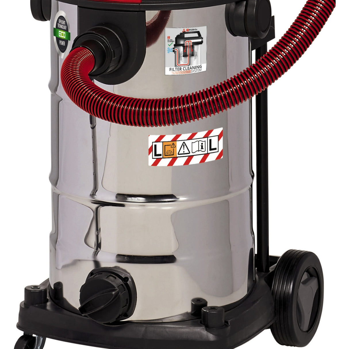 Einhell te-vc 2340 sacl våt- och torrdammsugare (vinröd rostfritt stål)