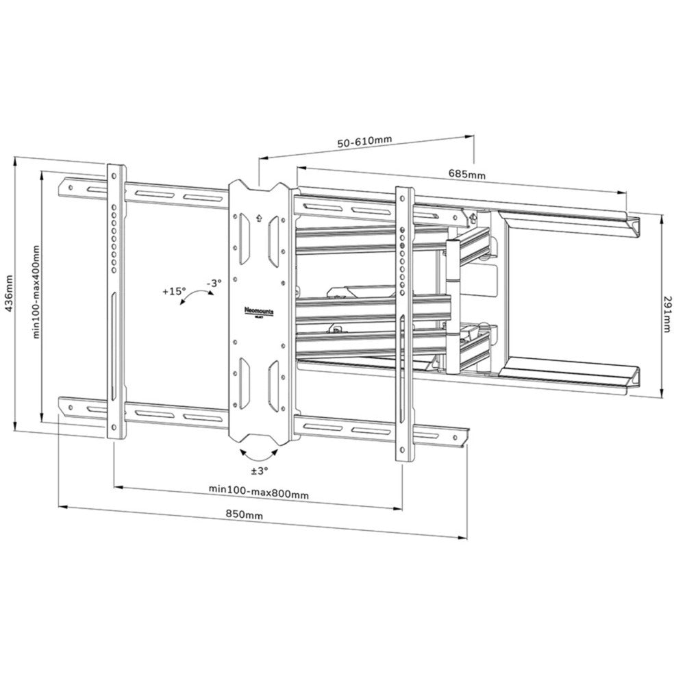 Neomounts av NewStar WL40S-850BL18 SELECT TV WALL STONT