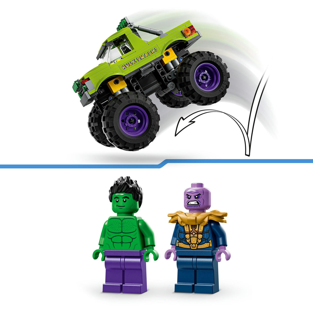 Lego marvel 76312 the hulk truck vs. thanos