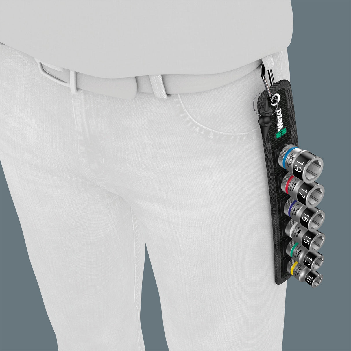Wera Belt C 1 Zyklop socket set, 1/2" socket wrench (black, 7-piece, with holding function)