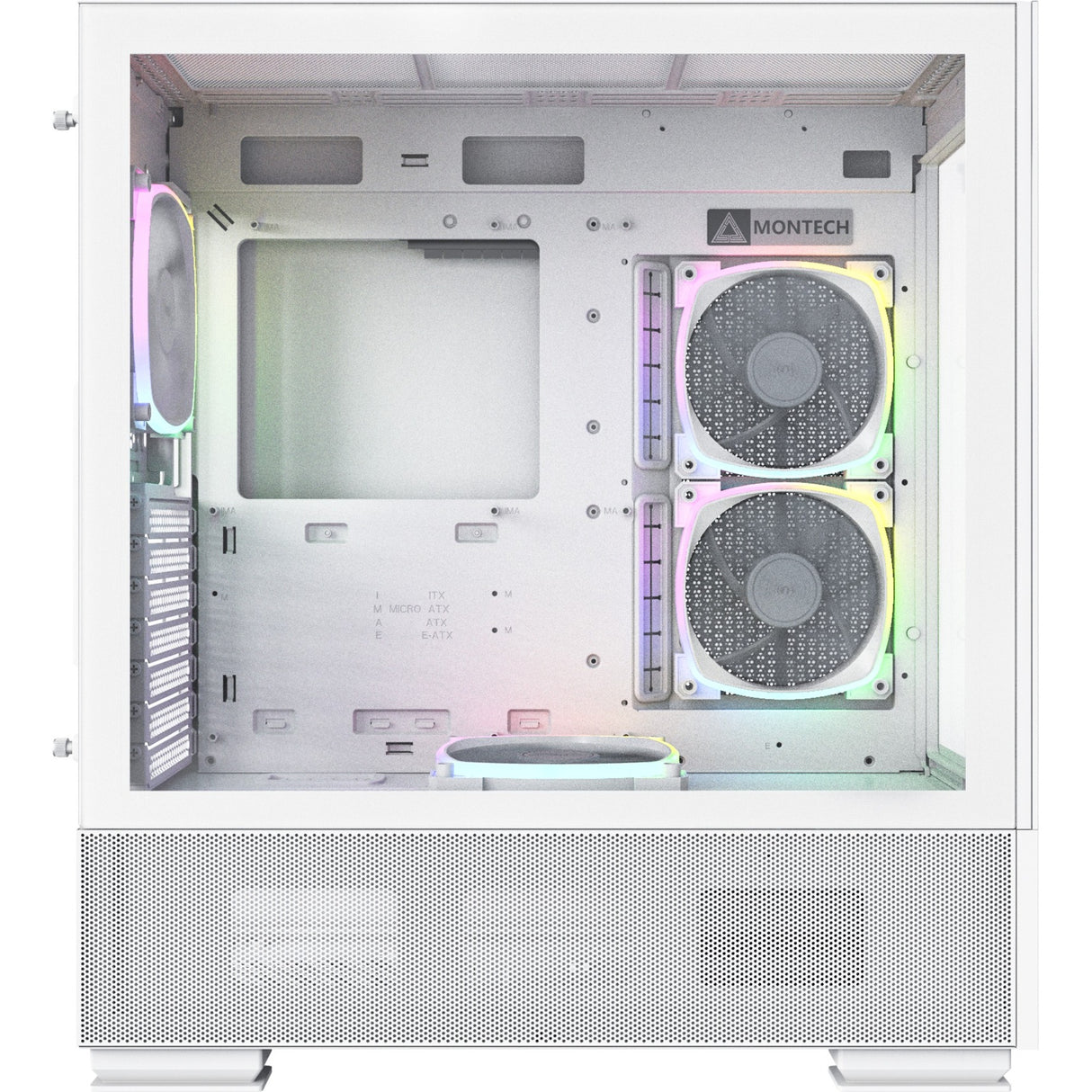 Montech Sky Two Midi Tower Case (White | 2x USB-A | 1x USB-C | Window)