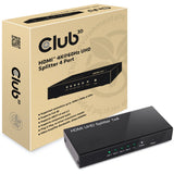 Club 3D HDMI 2.0 UHD Splitter 4 Ports HDMI Splitter (Black)