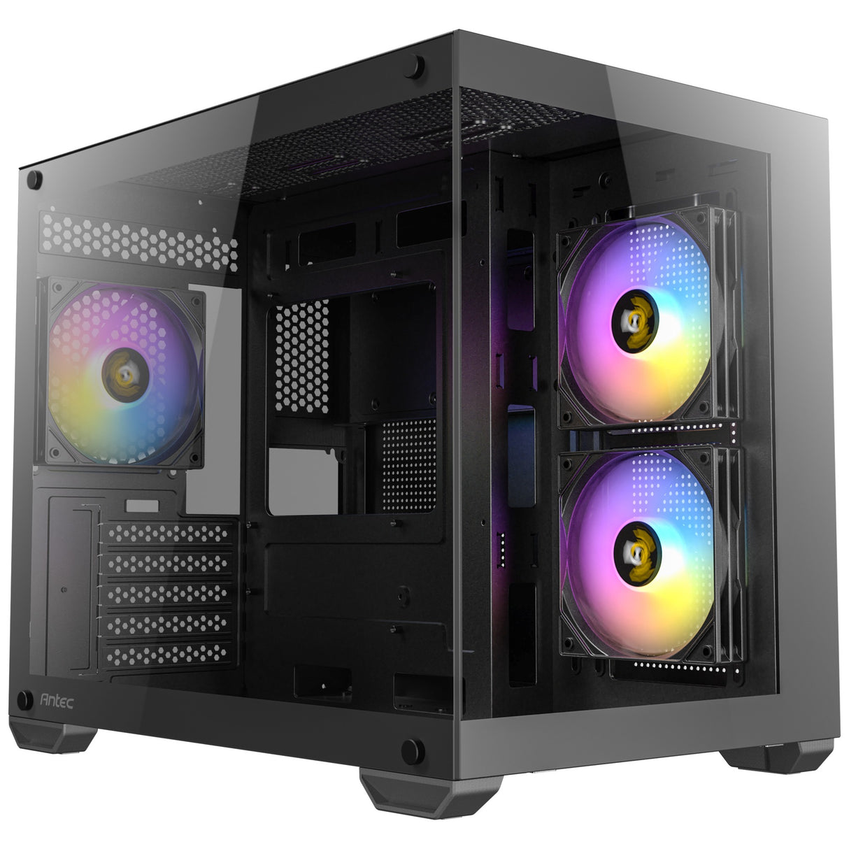 Caixa minitorre Antec cx600m argb (preta | 3x usb-a | vidro temperado)