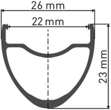 Dt swiss he 1800 spline® 28 23mm front wheel