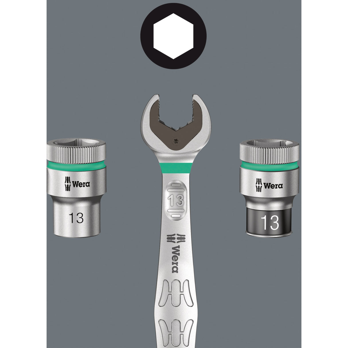 Wera 8100 SA 11 Zyklop Metal Ratchet Set, 28-piece Tool Set (reversing lever, 1/4 inch drive)
