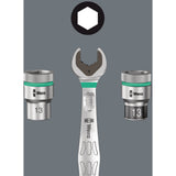 Wera 8100 SA 11 Zyklop Metal Ratchet Set, 28-piece Tool Set (reversing lever, 1/4 inch drive)