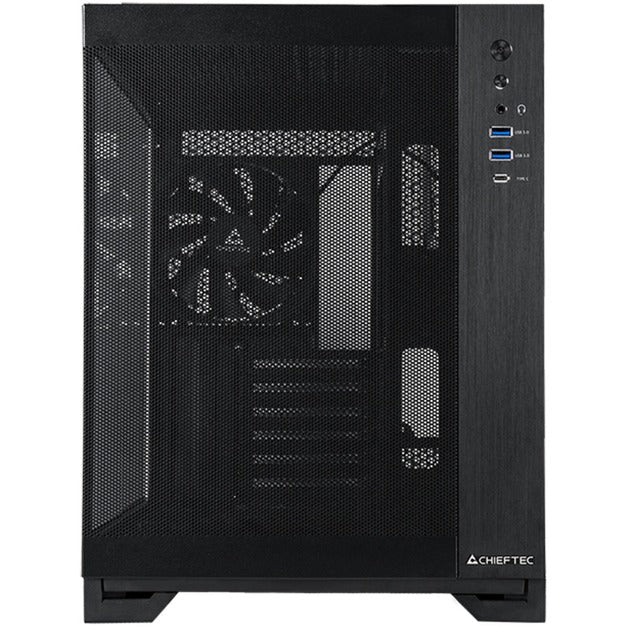 Caixa Chieftec Visio Air Midi Tower (preta | 2x USB-A | 1x USB-C | vidro temperado)