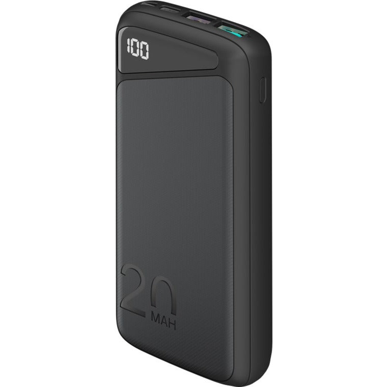 Goobay Quick Charge Power Bank 20,000 mAh - 74 Wh (Black, USB-C PD, QC 3.0)
