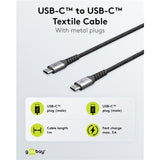 Goobay USB-C Fast Charger Nano (65 W) a USB-C Textilní kabel