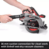 Einhell professionell sladdlös handcirkelsåg tp-cs 18 165 li bl - solo (röd svart, power x-change, batteri och laddare ingår ej)