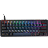 Ducky One 3 Pro Mini, gaming keyboard (black, US layout, Cherry MX2A Speed Silver, RGB LED, double-shot PBT, Quack Mechanics, 60%, hot-swap)