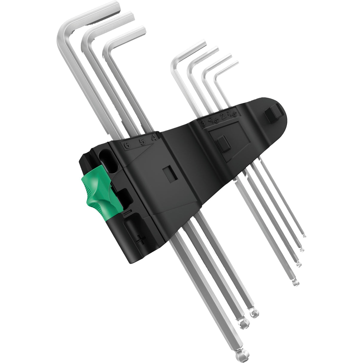 Wera kuusiokoloavainsarja 950 9 hex-plus 1 (kromi, 9 osaa, 1,5–10 mm)