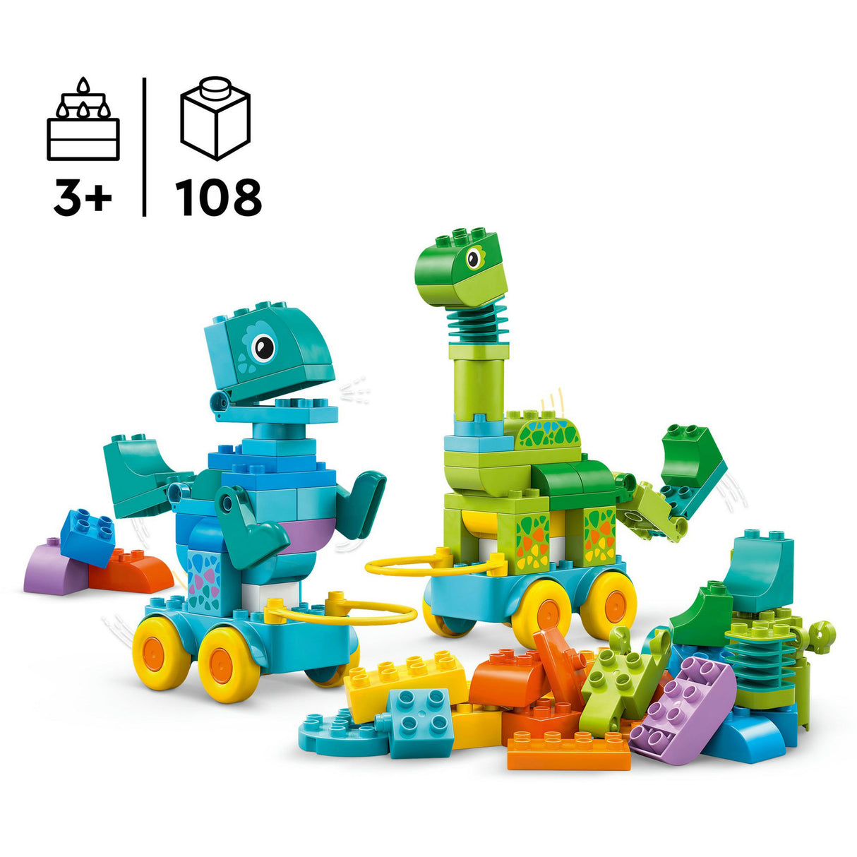 Lego Duplo 10451 3-in-1 dinosaurs on wheels