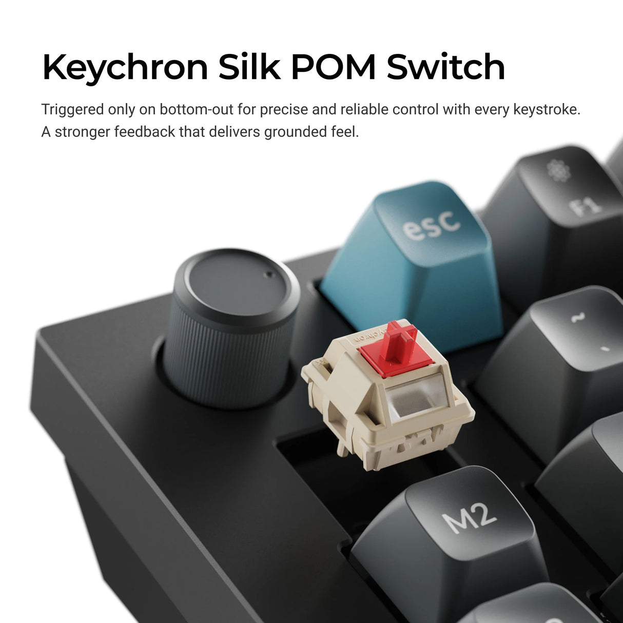 Keychron q13 ultra-p1 8k wireless custom mechanical keyboard (wit, us lay-out (qwerty), silk pom red, 96%, rgb, hot swap, 8k, 2.4 ghz | bluetooth 5.2 | usb-c)