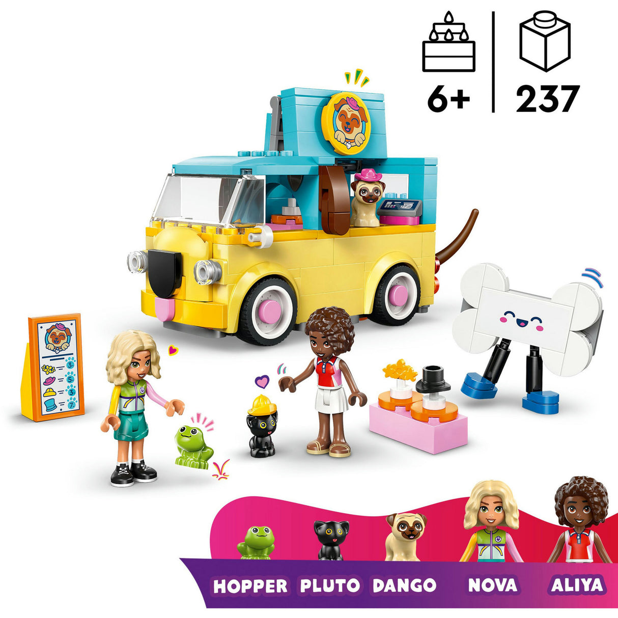 Lego friends 42678 van com acessórios de animais | 2 peças