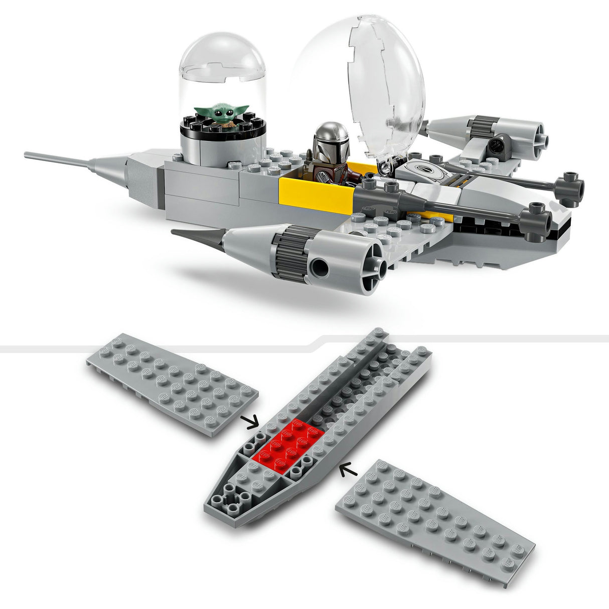 Lego Star Wars 75410 Mando e o caça estelar N-1 de Grogu