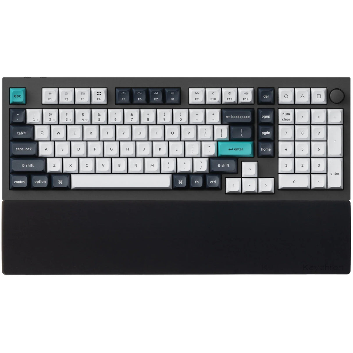 Keychron silicone palm rest for q12 q5 pro q5 max q5 he l3 wrist rest (black)