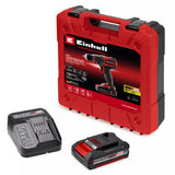 Einhell professionell sladdlös slagborr/skruvmejsel tp-cd 18 60 li-i bl (1x 2,0 ah) slagborrskruvmejsel (röd svart, inkl. 1x 2,0 ah power x-change batteri och laddare)