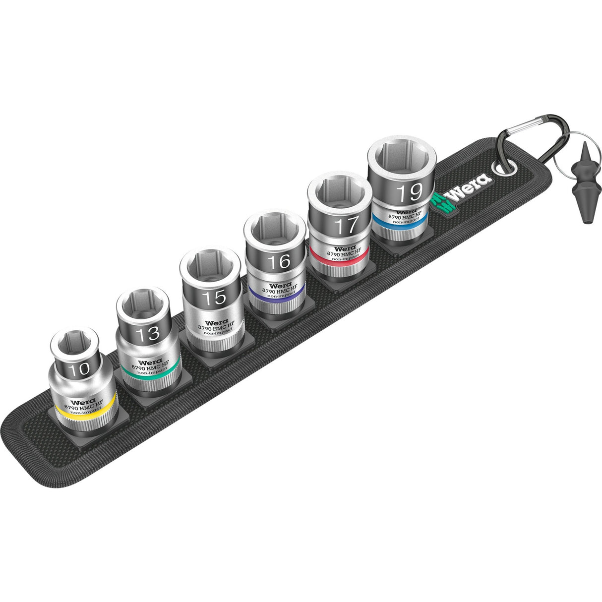Wera Belt C 1 Zyklop socket set, 1/2" socket wrench (black, 7-piece, with holding function)