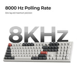 Keychron q6 ultra-m4 8k wireless custom mechanical keyboard (zwart, us lay-out (qwerty), silk pom banana, 100%, rgb, hot swap, 8k, 2.4 ghz bluetooth 5.2 usb-c)