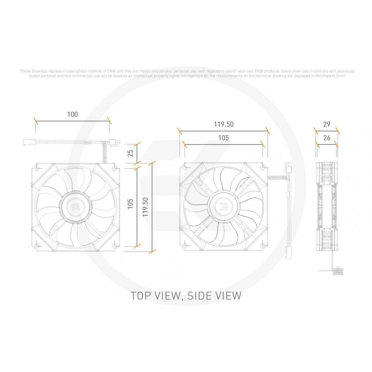 EKWB EK-Quantum Impulse 120 D-RGB Case Fan (white, 120 x 120 x 29 mm, PWM, RGB LED)