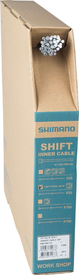 Shimano optislick shift inner cable 1.2mm x 2100mm (50 workshop pack)