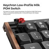 Keychron k3 max se qmk wireless custom mechanical keyboard (zwart, us lay-out (qwerty), milk pom banana, 75%, rgb, hot swap, 2.4 ghz | bluetooth 5.3 | usb-c)