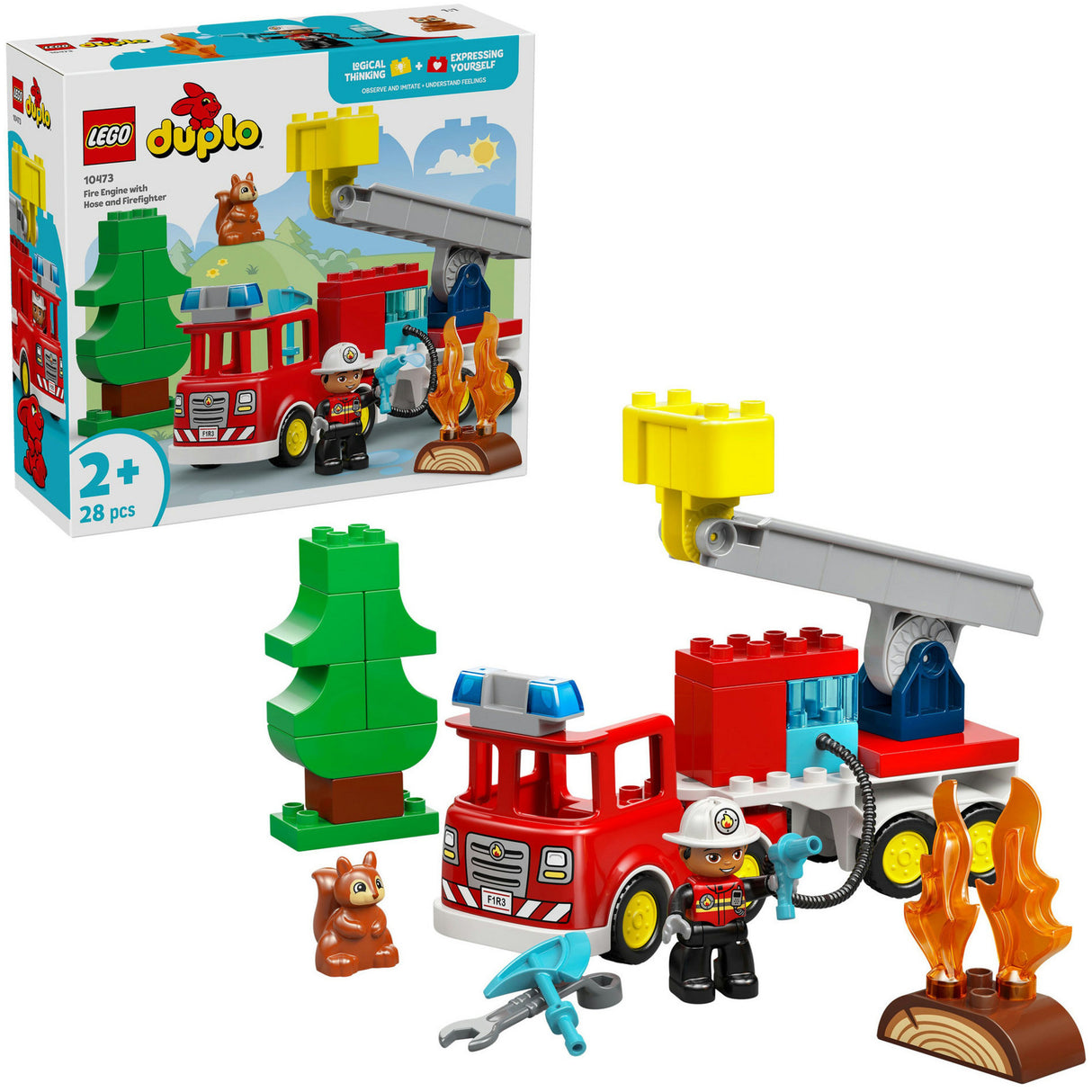 Lego Duplo 10473 hasičské auto s hadicou a hasičom