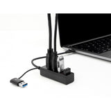 Deck 4-Féiwer USB 3.2 Gen 1 Hub mat USB Typ-C oder USB t