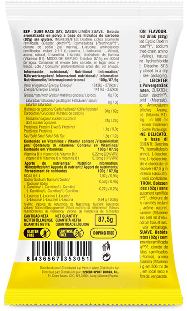 226ers sub9 race day lemon 87,5g