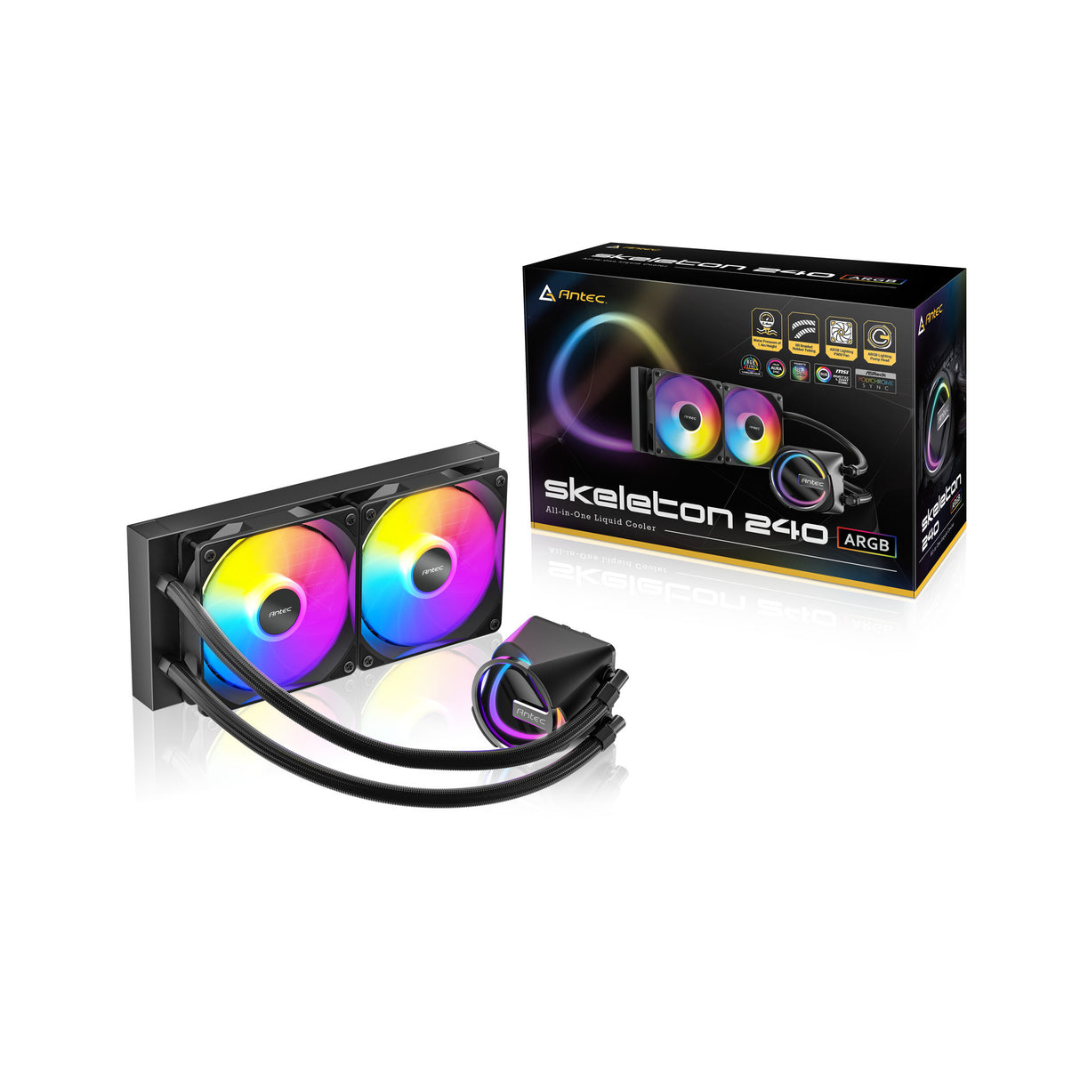Antec skeleton 240 argb vodní chlazení (černá)