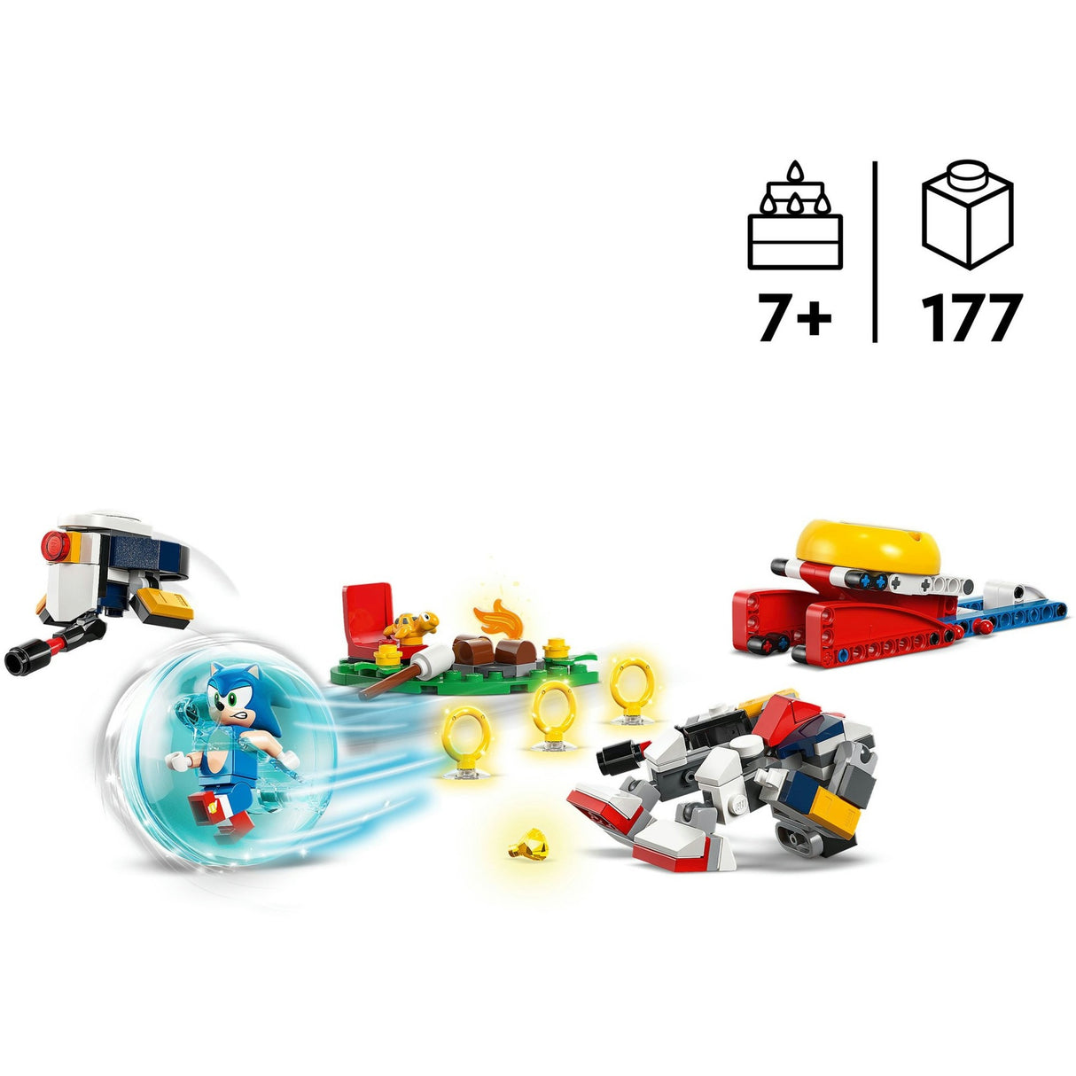 Lego Sonic the Hedgehog 77001 Sonics fighting at the campfire