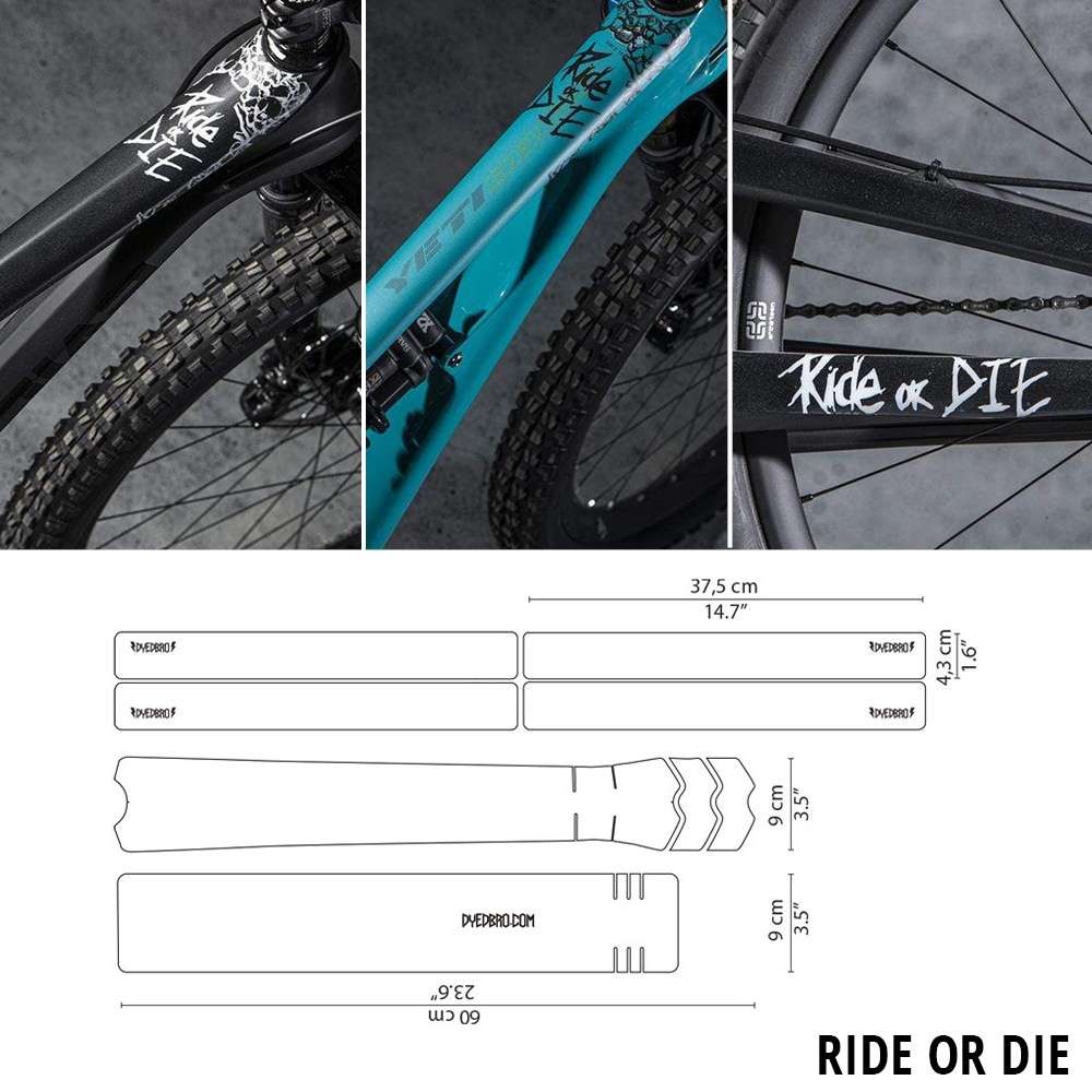 Dyedbro ride or die frame protector kit