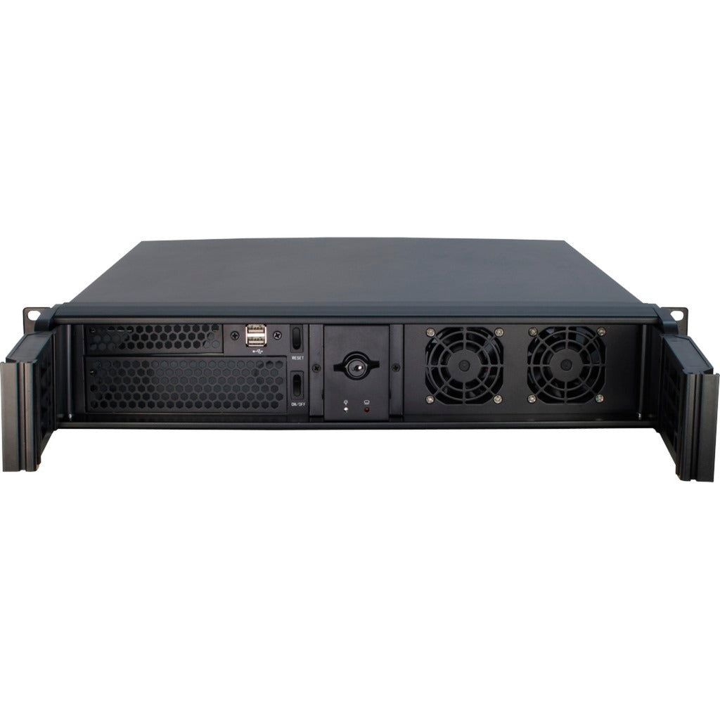 Inter-tech 2u-2098-sk rackmount chassis (black | 2x usb-a)