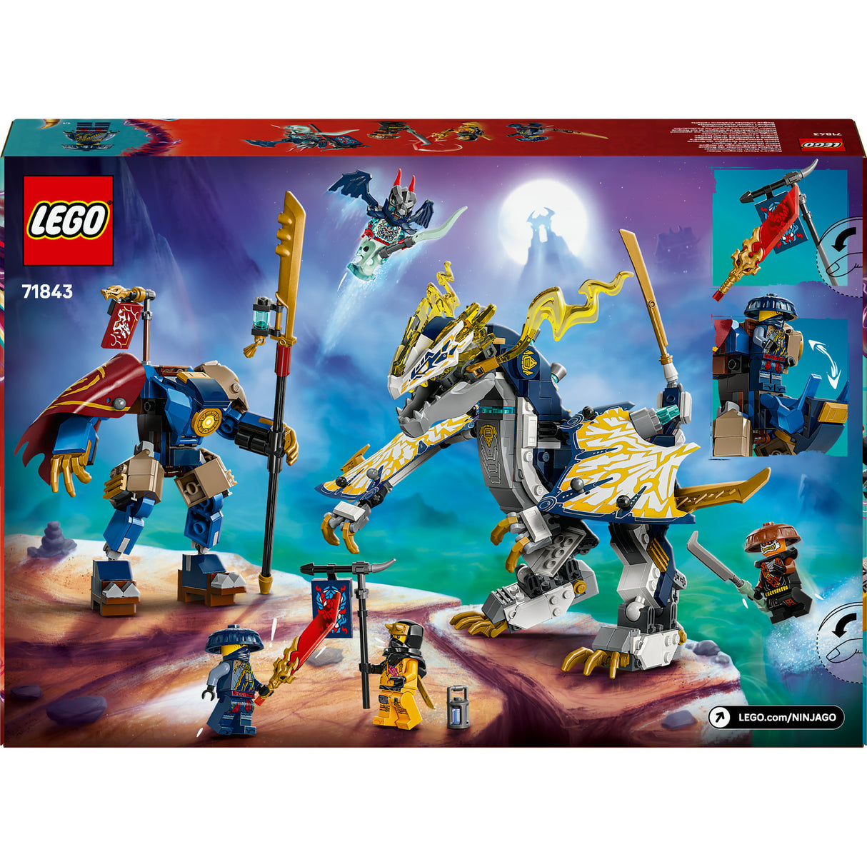 „Lego ninjago 71843“ nesąžiningo drakono raitelis