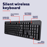 Tillid Trust Ody II stille trådløst tastatur