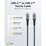 Goobay USB-C Fast Charger Nano (65 W) a USB-C Textilní kabel
