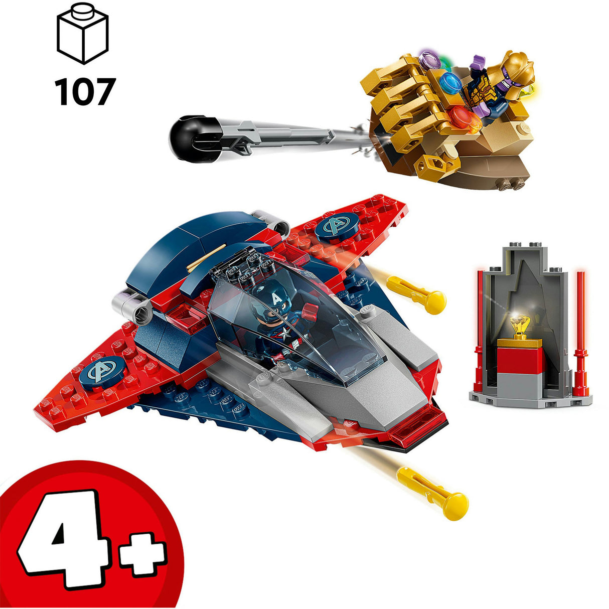 Lego super hrdinové Marvel 76319 kapitán Amerika vs. thanos