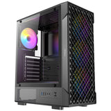 Antec VX320 ArGB Midi-Tower-Gehäuse (schwarz | 3x USB-A | gehärtetes Glas)