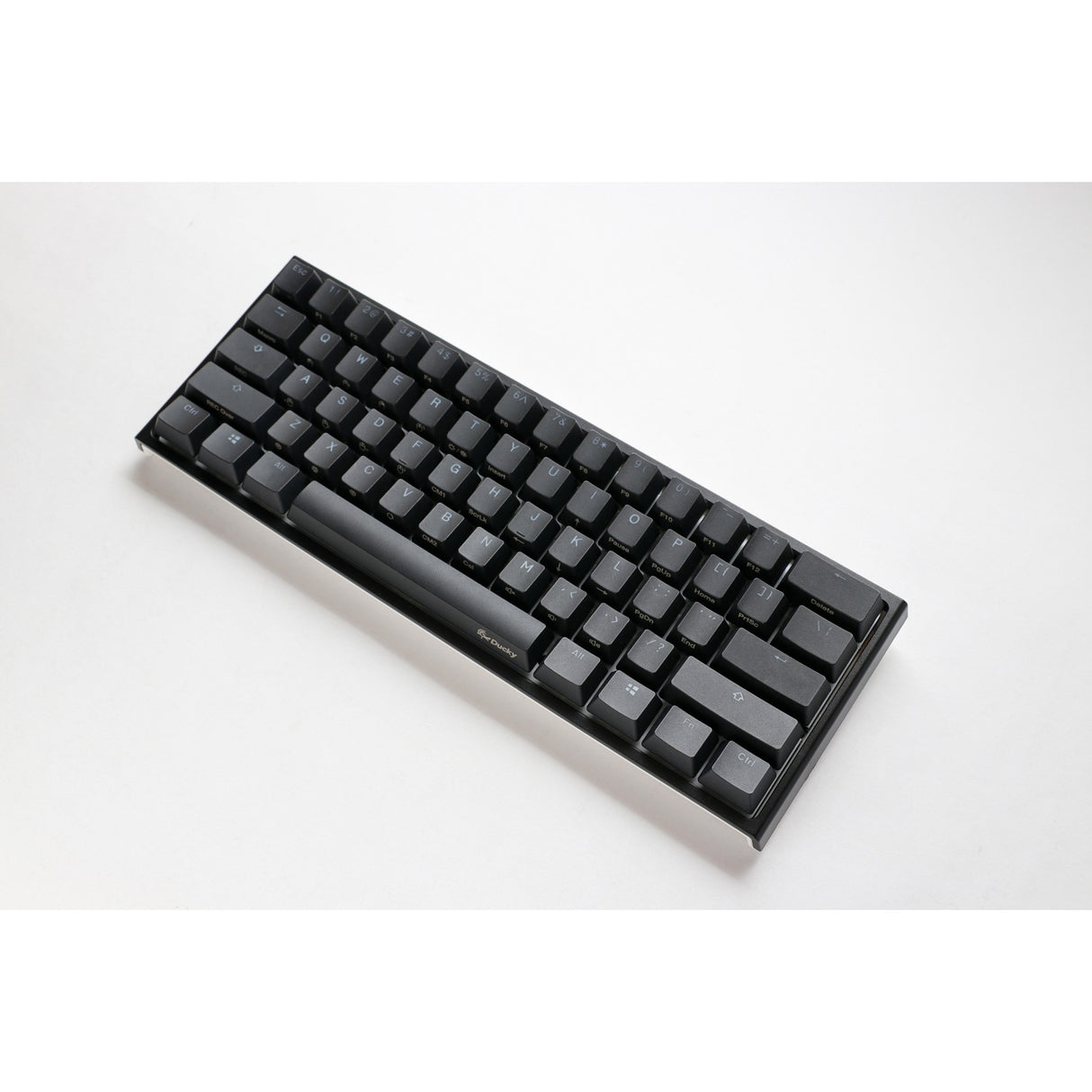 Ducky One 2 Pro Mini Classic, gaming keyboard (black, US layout, Cherry MX Silent Red, RGB LED, double-shot PBT, Quack Mechanics, 60%)