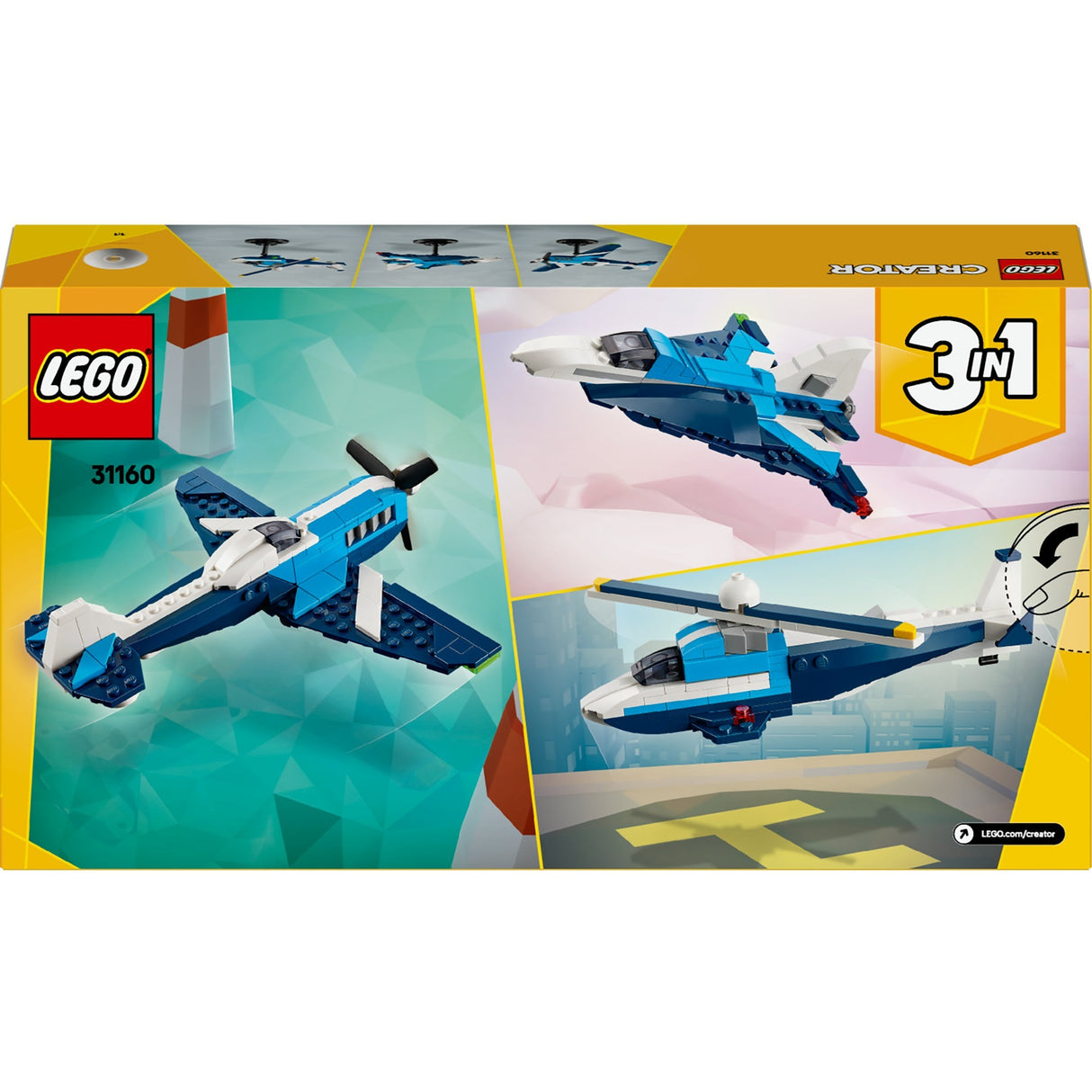 Lego creator 31160 letectví: závodní letadlo