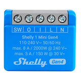 Shelly 1 Mini Gen4 Relay (blue, Bluetooth 4.2, Wi-Fi)