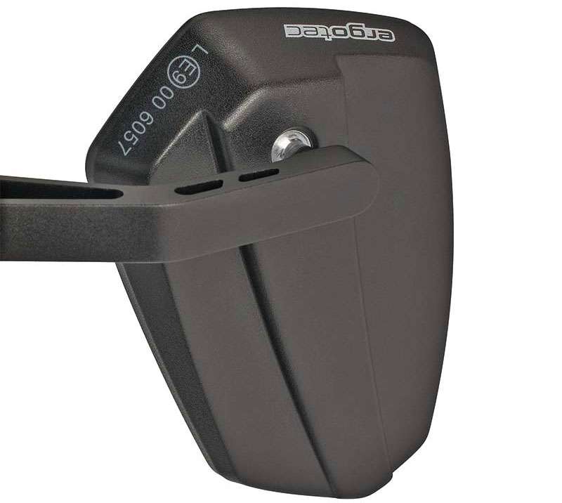 Ergotec Mirror M-77 short arm 120 x 80-55 mm aluminum black sandblasted (K approved)