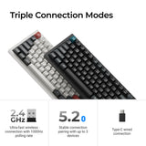 Keychron q6 ultra-m4 8k wireless custom mechanical keyboard (zwart, us lay-out (qwerty), silk pom banana, 100%, rgb, hot swap, 8k, 2.4 ghz bluetooth 5.2 usb-c)
