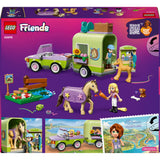 Lego Friends 42695 rimorchio, cavallo e puledro