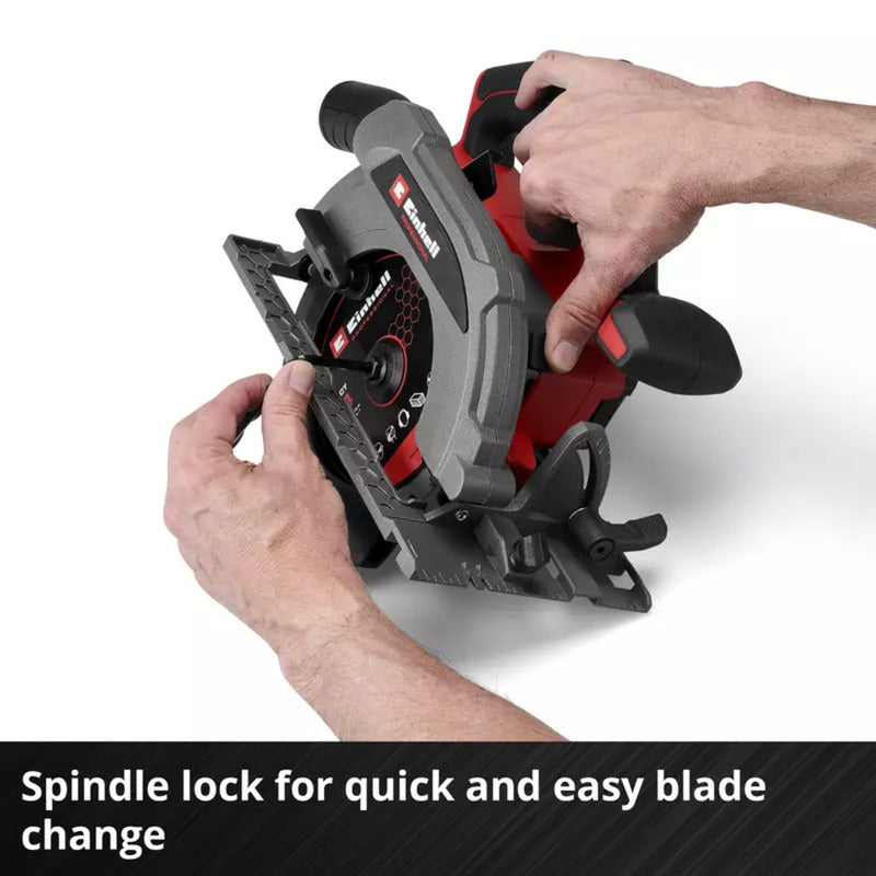 Einhell professionell sladdlös handcirkelsåg tp-cs 18 165 li bl - solo (röd svart, power x-change, batteri och laddare ingår ej)