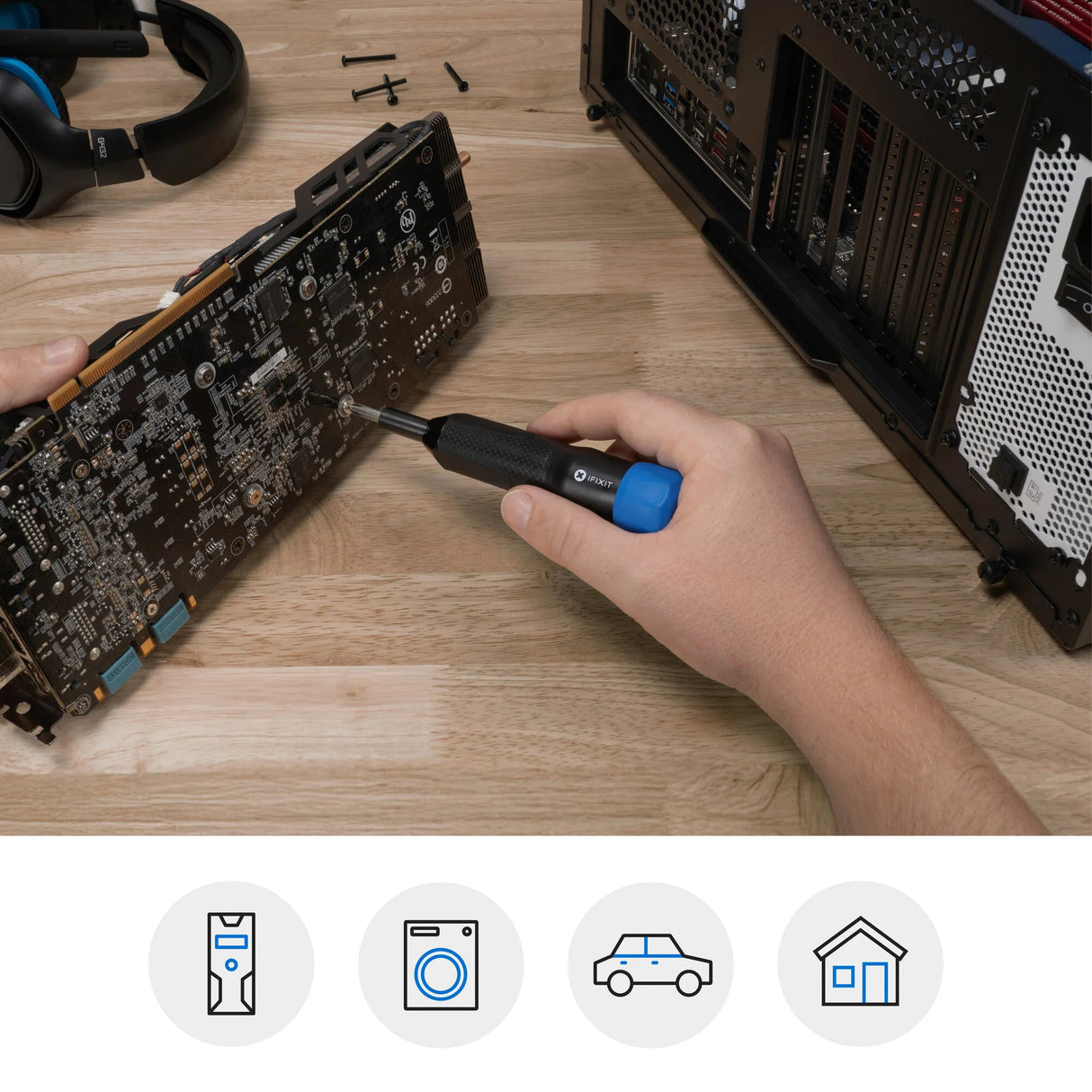 Ifixit narwhal 6-in-1 driver bit set (black blue)
