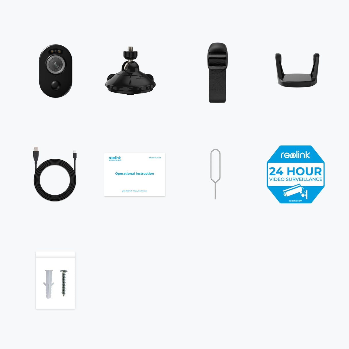 Reolink Argus B330 Smart 2K 4MP Wire-Free Camera with Motion Spotlight (Black, 5GHz 2.4GHz WiFi)